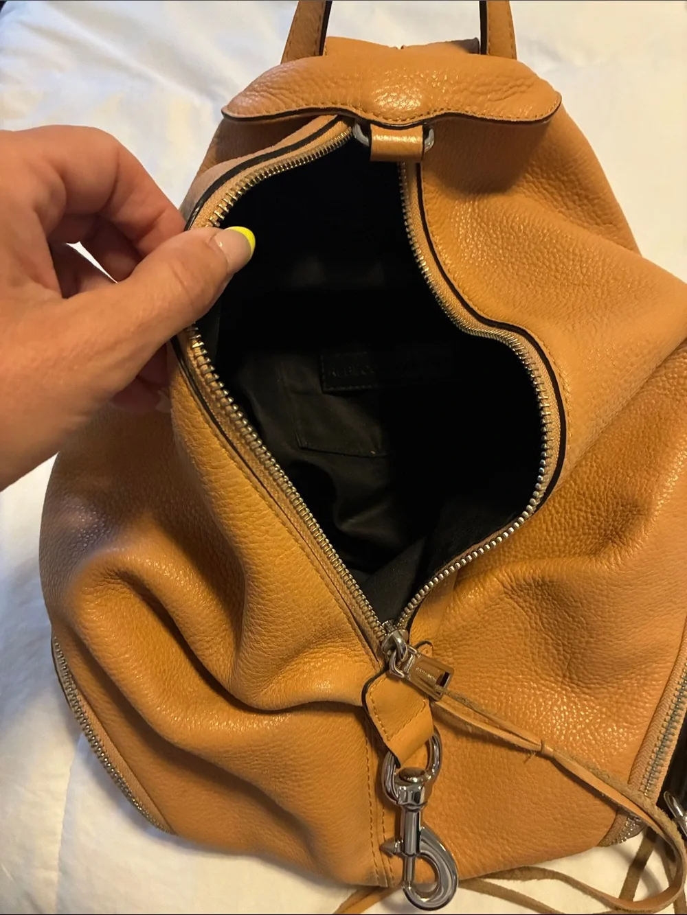 Rebecca Minkoff Caramel Tan Pebbled Leather Backpack